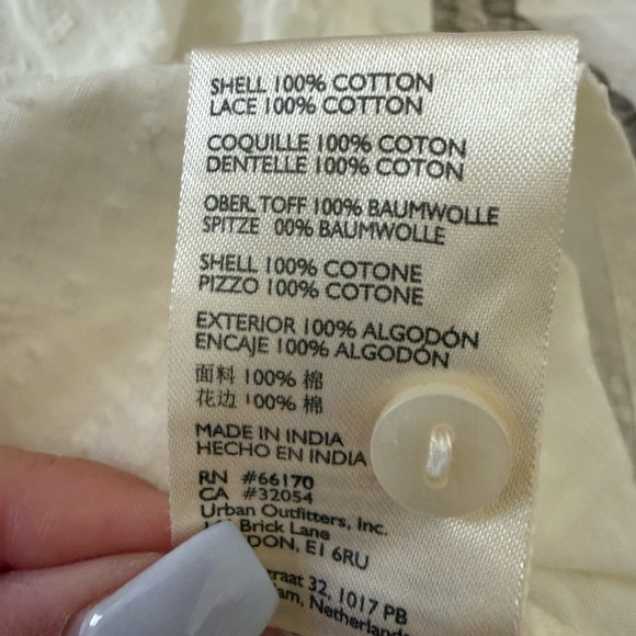 Anthropologie Pilcro Lace Fairy Crochet Back Button Shirt - Picture 8 of 8